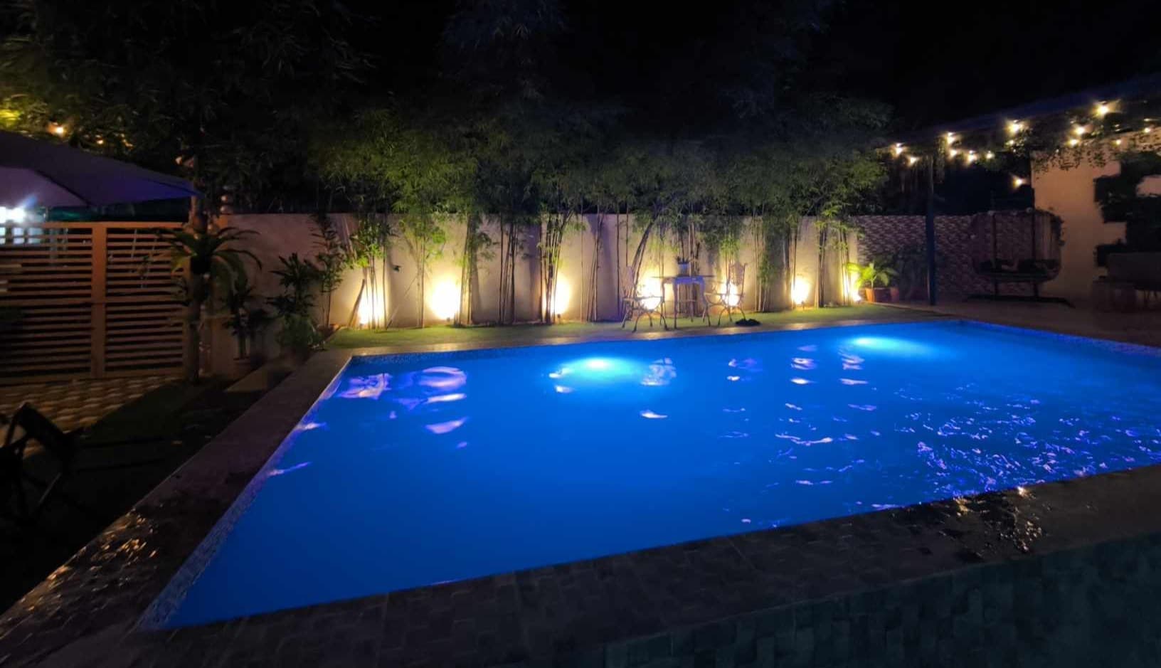 Pool facilities with crystal-clear waters